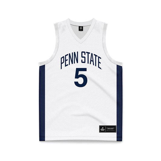 Penn State - NCAA Men's Basketball : Freddie Dillone V - White Basketball Jersey-0