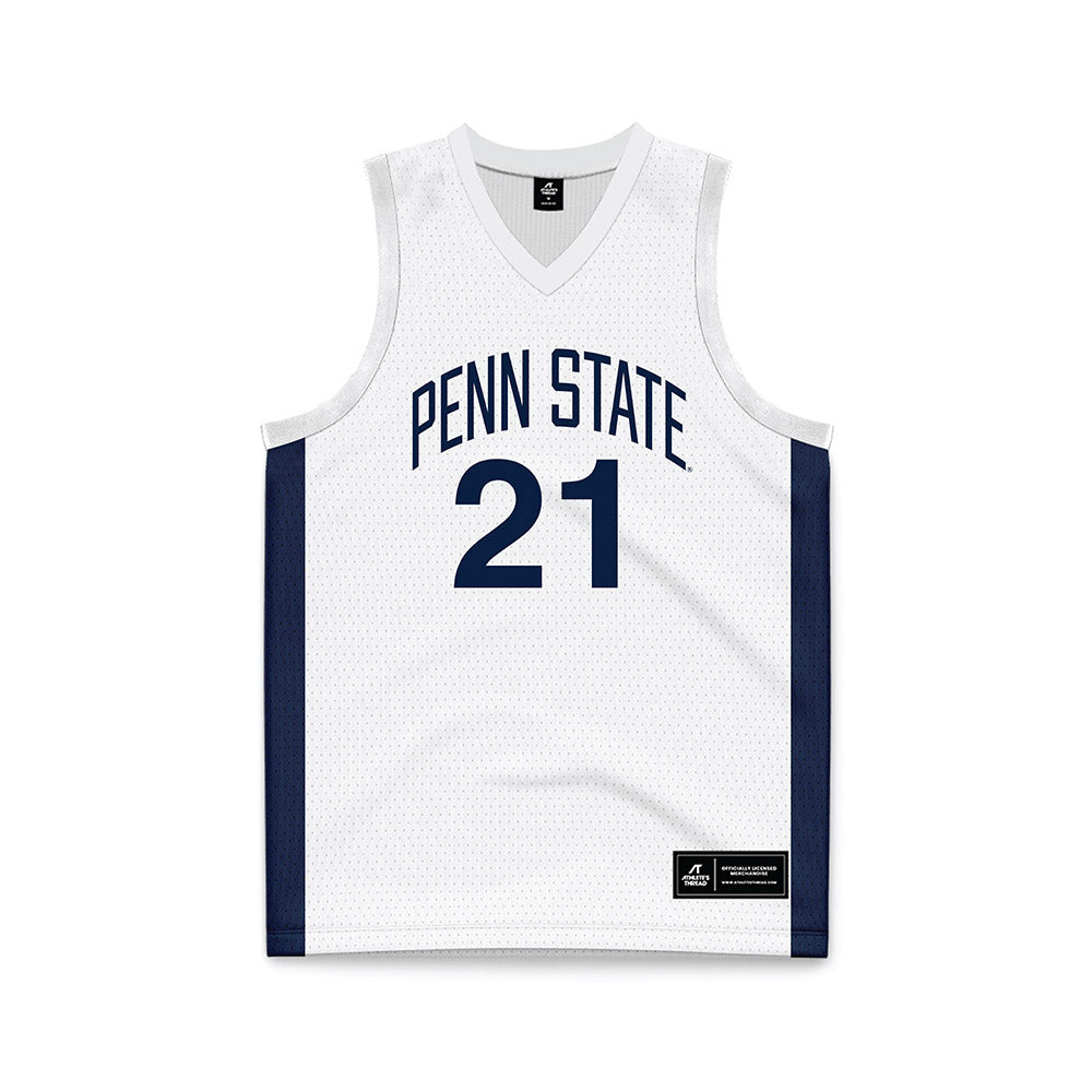 Penn State - NCAA Men's Basketball : Justin Houser - White Basketball Jersey-0