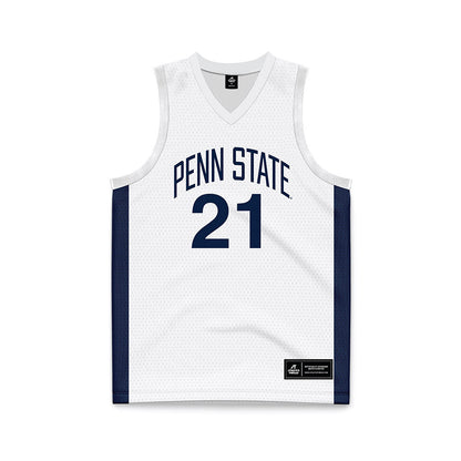 Penn State - NCAA Men's Basketball : Justin Houser - White Basketball Jersey-0