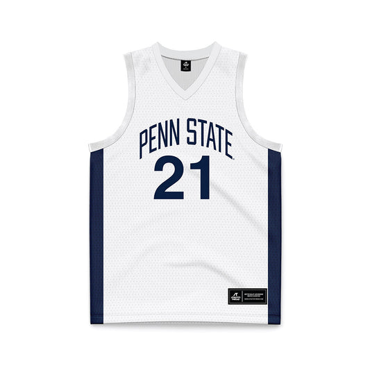 Penn State - NCAA Men's Basketball : Justin Houser - White Basketball Jersey-0