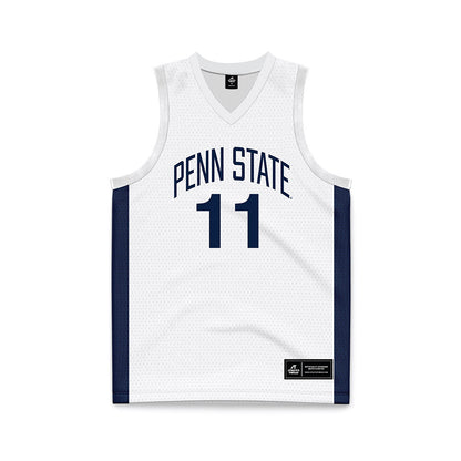 Penn State - NCAA Men's Basketball : Eli Rice - White Basketball Jersey-0