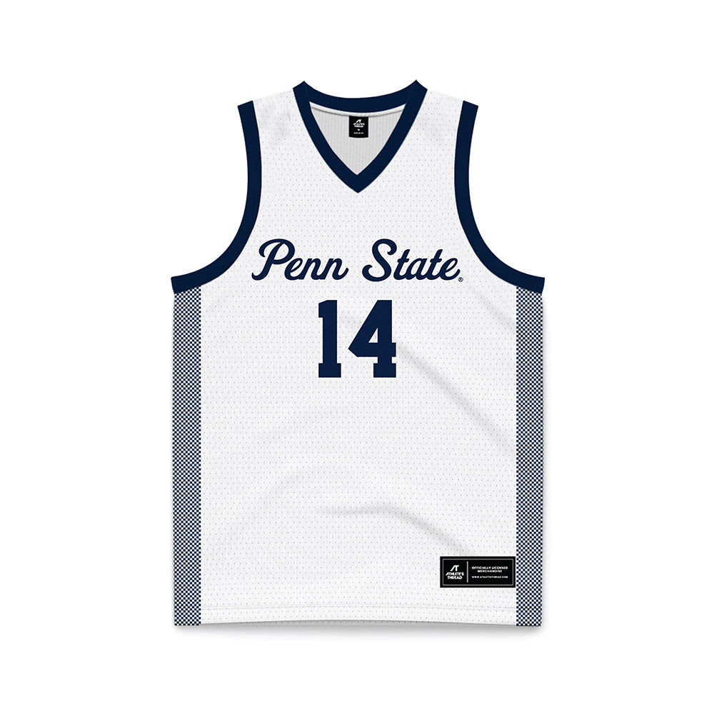 Penn State - NCAA Women's Basketball : Amiya Evans - White Basketball Jersey-0