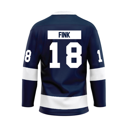 Penn State - NCAA Men's Ice Hockey : Aiden Fink - Navy Hockey Jersey-1