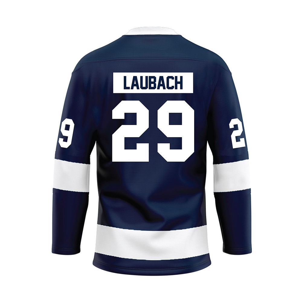 Penn State - NCAA Men's Ice Hockey : Reese Laubach - Navy Hockey Jersey-1