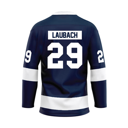 Penn State - NCAA Men's Ice Hockey : Reese Laubach - Navy Hockey Jersey-1