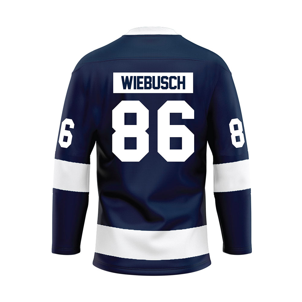 Penn State - NCAA Men's Ice Hockey : JJ Wiebusch - Navy Hockey Jersey-1