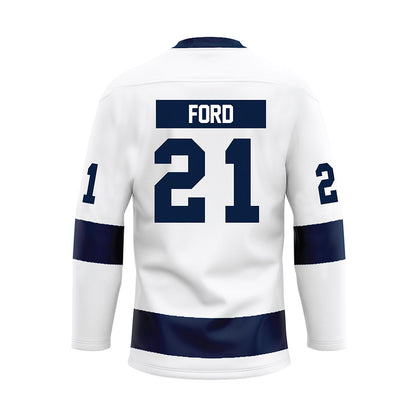 Penn State - NCAA Men's Ice Hockey : Braedon Ford - White Hockey Jersey-1