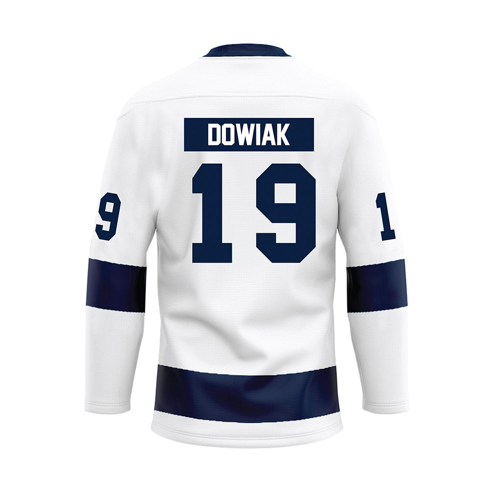 Penn State - NCAA Men's Ice Hockey : Dane Dowiak - White Hockey Jersey-1