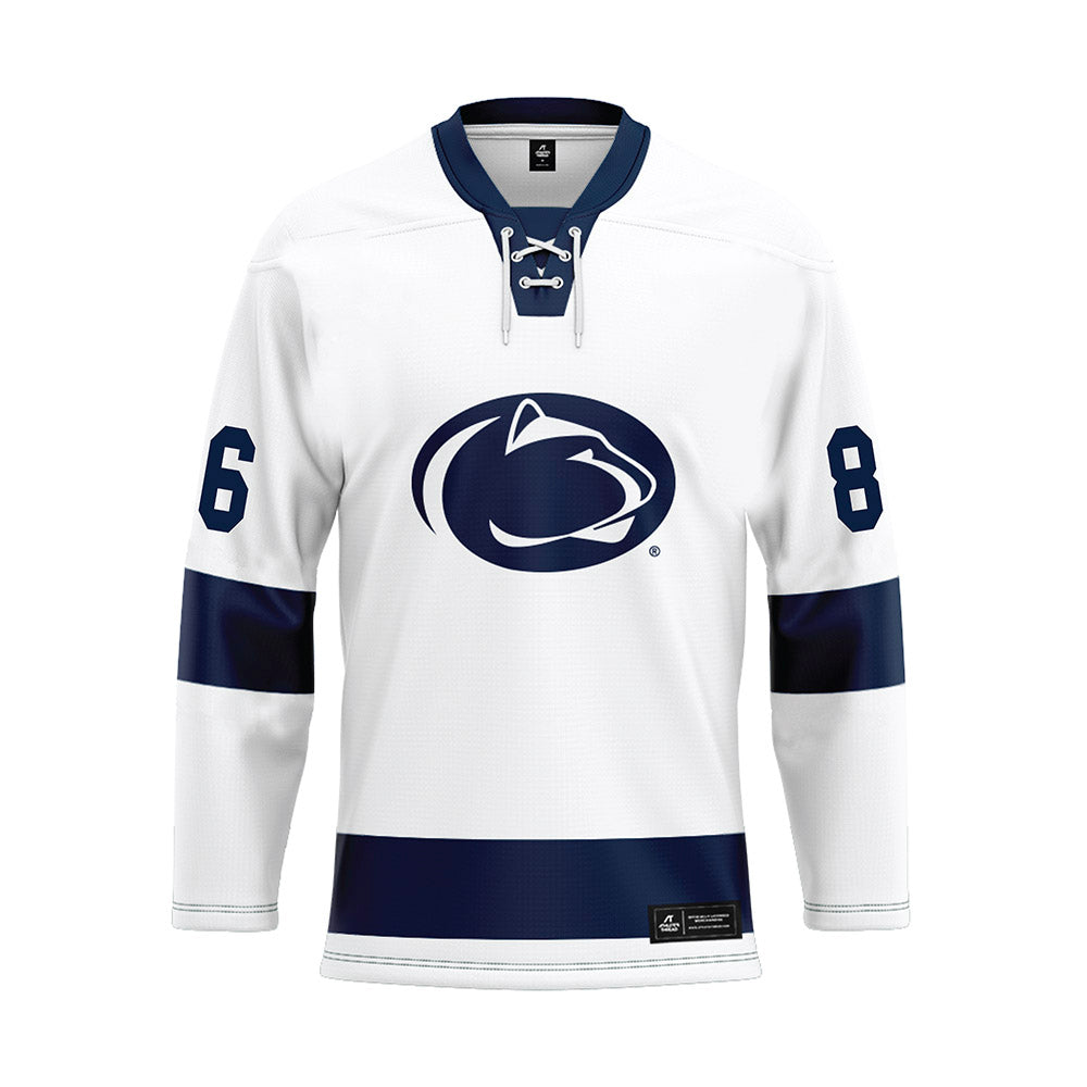 Penn State - NCAA Men's Ice Hockey : JJ Wiebusch - White Hockey Jersey-0