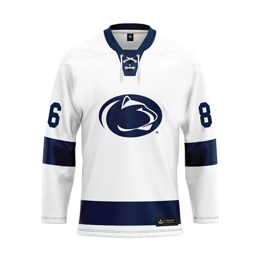 Penn State - NCAA Men's Ice Hockey : JJ Wiebusch - White Hockey Jersey-0