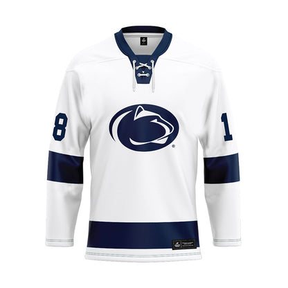 Penn State - NCAA Men's Ice Hockey : Aiden Fink - White Hockey Jersey-0