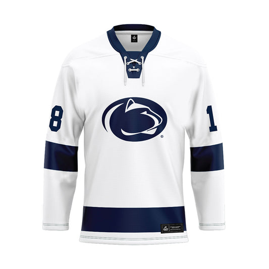 Penn State - NCAA Men's Ice Hockey : Aiden Fink - White Hockey Jersey-0
