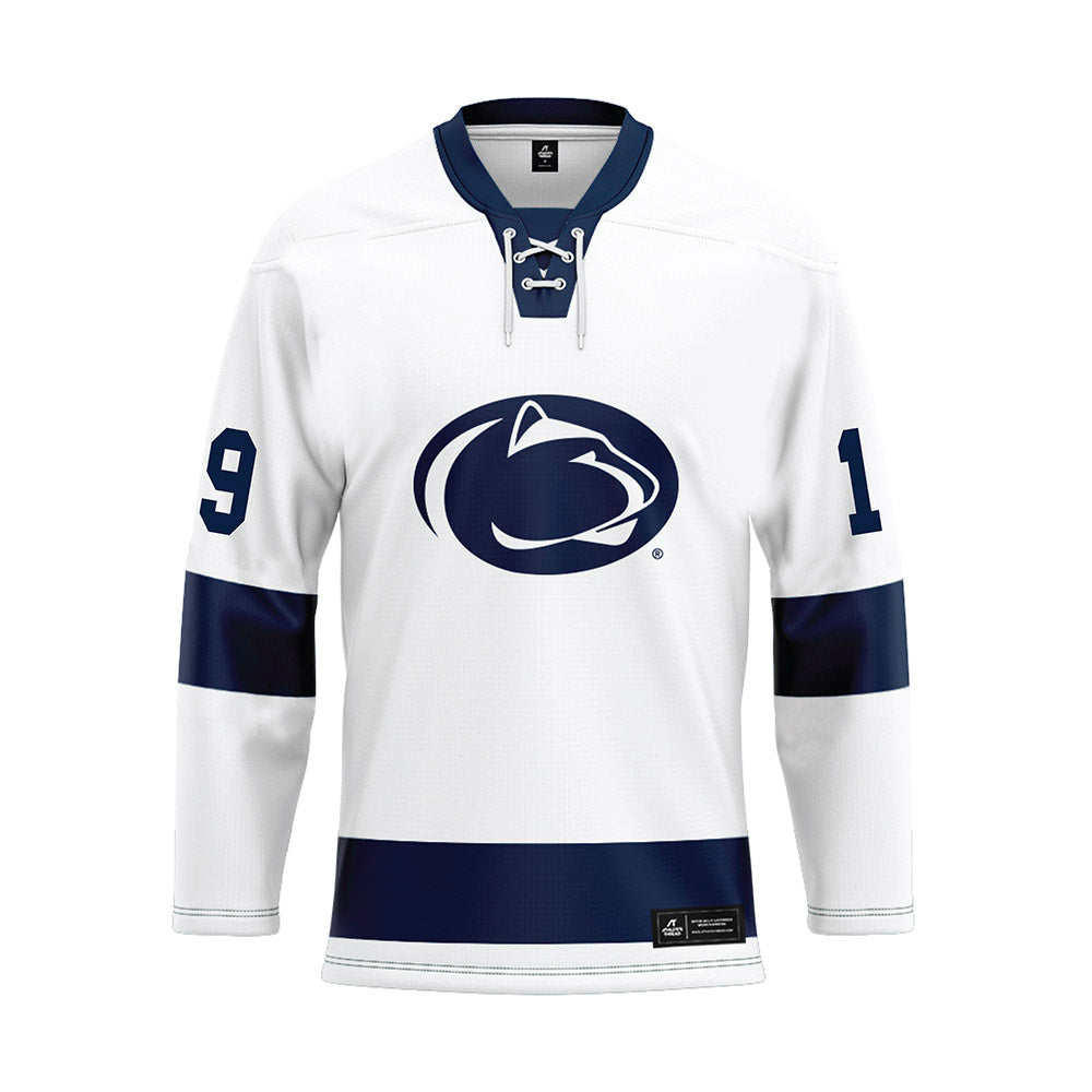 Penn State - NCAA Men's Ice Hockey : Dane Dowiak - White Hockey Jersey-0