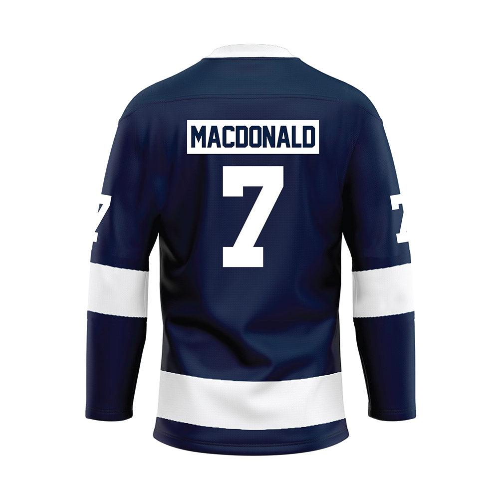 Penn State - NCAA Women's Ice Hockey : Taya MacDonald - Navy Hockey Jersey-1