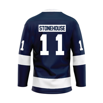 Penn State - NCAA Women's Ice Hockey : Abby Stonehouse - Navy Hockey Jersey-1