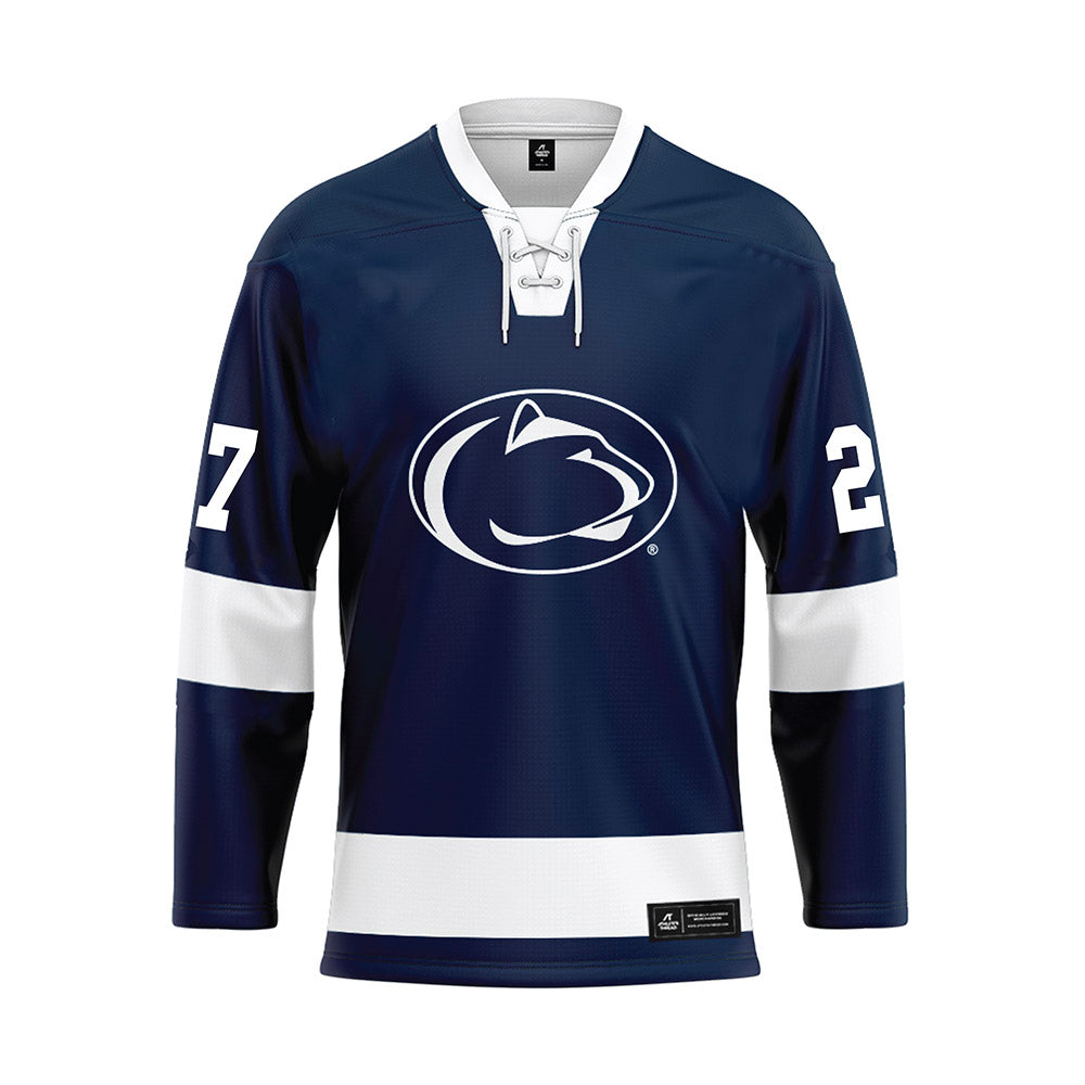 Penn State - NCAA Women's Ice Hockey : Danica Maynard - Navy Hockey Jersey-0