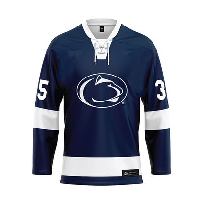 Penn State - NCAA Women's Ice Hockey : Katie DeSa - Navy Hockey Jersey-0