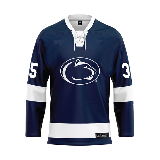 Penn State - NCAA Women's Ice Hockey : Katie DeSa - Navy Hockey Jersey-0