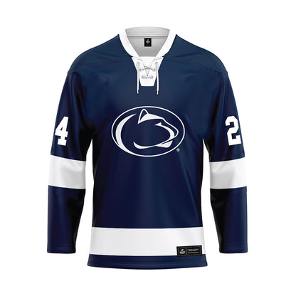 Penn State - NCAA Women's Ice Hockey : Taylor Lum - Navy Hockey Jersey-0