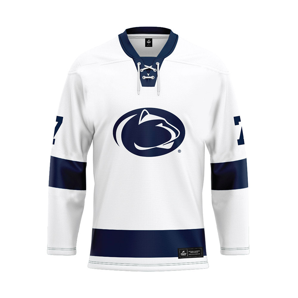 Penn State - NCAA Women's Ice Hockey : Taya MacDonald - White Hockey Jersey-0