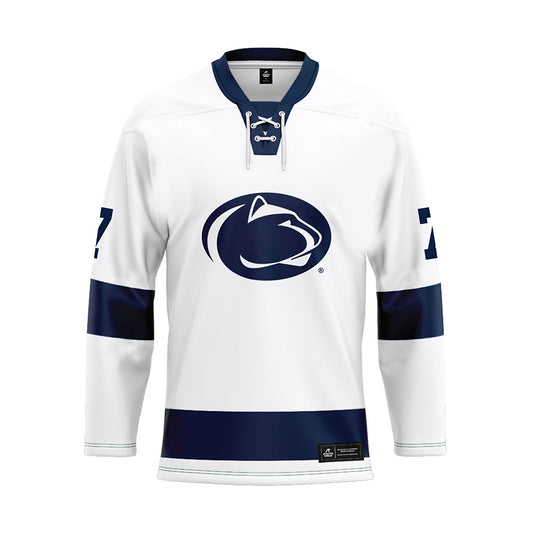 Penn State - NCAA Women's Ice Hockey : Taya MacDonald - White Hockey Jersey-0
