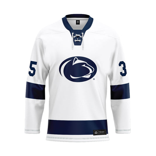 Penn State - NCAA Women's Ice Hockey : Katie DeSa - White Hockey Jersey-0