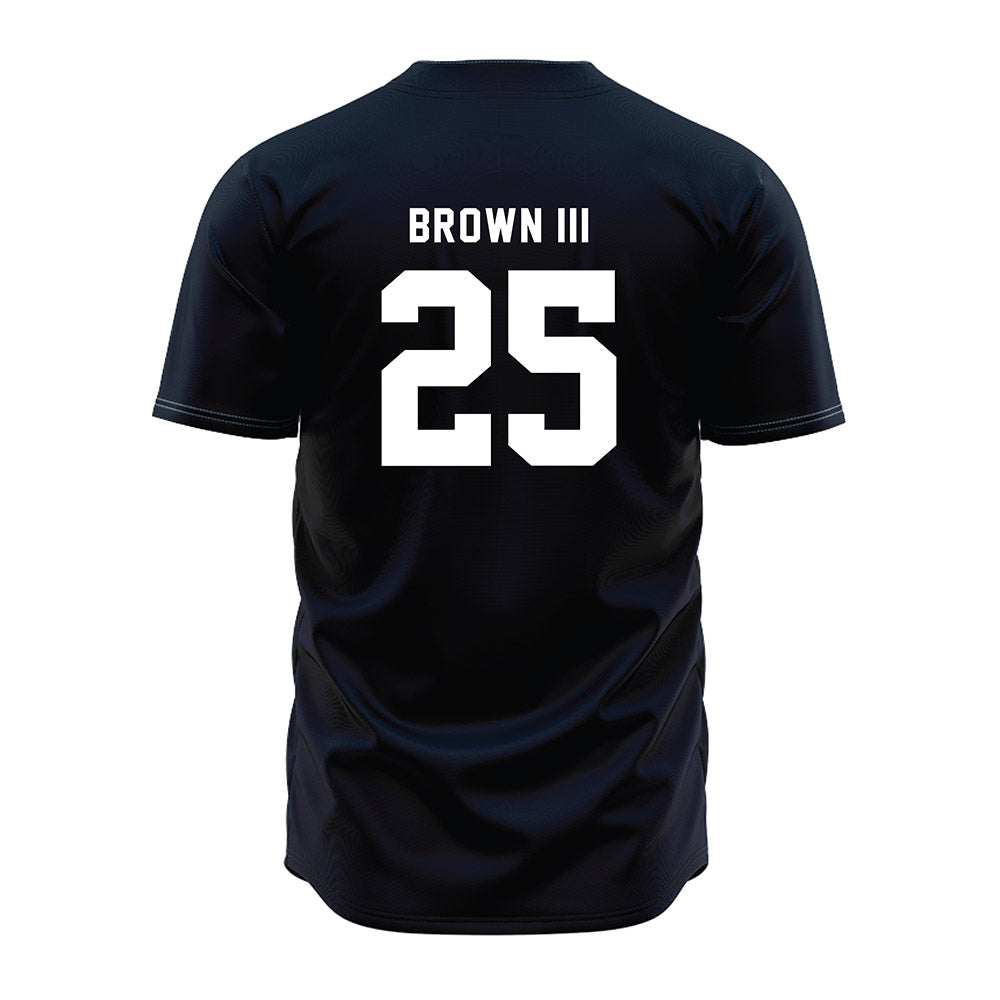 Penn State - NCAA Baseball : Robert Brown III - Navy Jersey-1