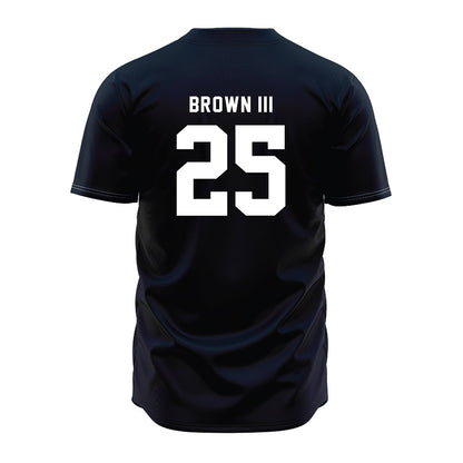 Penn State - NCAA Baseball : Robert Brown III - Navy Jersey-1