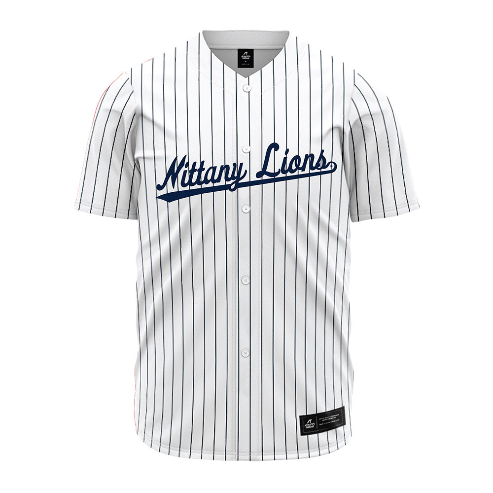 Penn State - NCAA Baseball : Nolan Stefaniak - Pinstripe Jersey-0