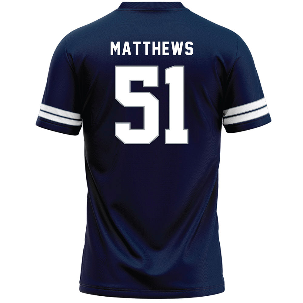 Penn State - NCAA Men's Lacrosse : Liam Matthews - Navy Lacrosse Jersey -1