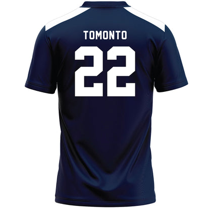 Penn State - NCAA Women's Lacrosse : Victoria Tomonto - Navy Lacrosse Jersey -1