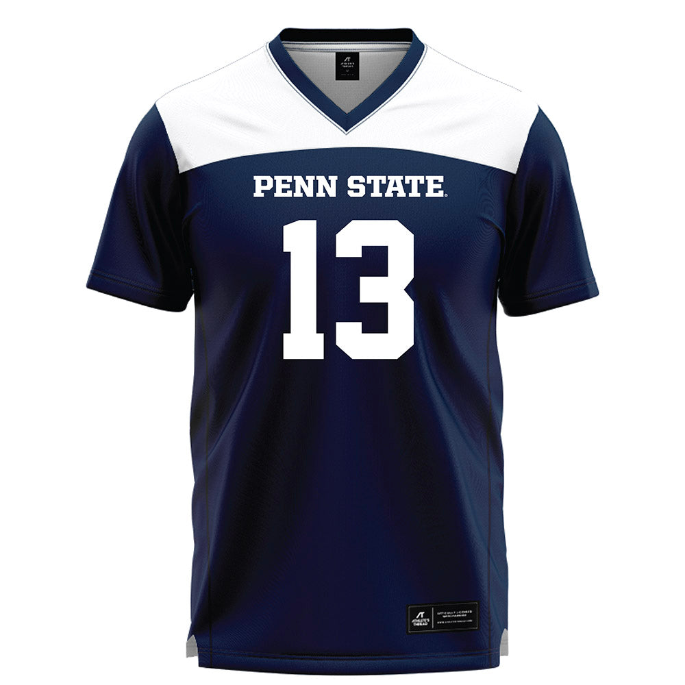 Penn State - NCAA Women's Lacrosse : Lauren Saltz - Navy Lacrosse Jersey -0