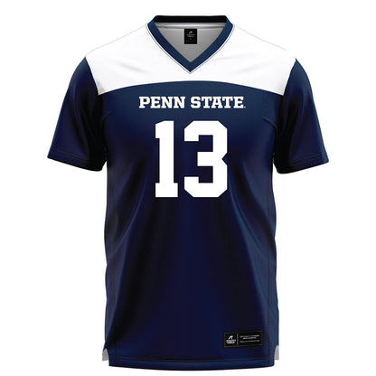 Penn State - NCAA Women's Lacrosse : Lauren Saltz - Navy Lacrosse Jersey -0