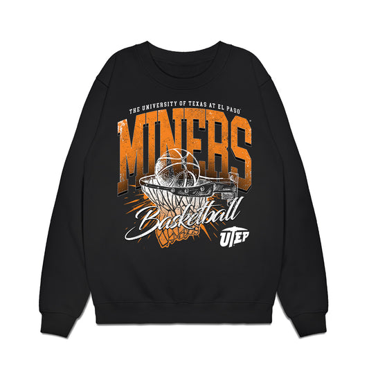 UTEP - NCAA Men's Basketball : Elijah Jones - Vintage Basketball Premium Crewneck Sweatshirt-0
