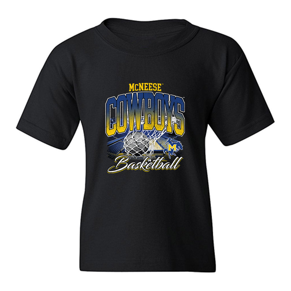 McNeese State - NCAA Men's Basketball : Alier Maluk - Vintage Basketball Youth T-Shirt-0
