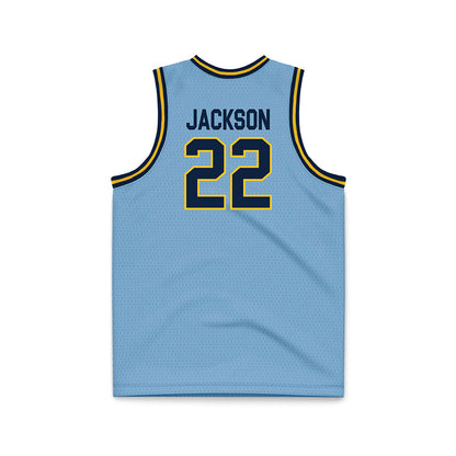 Murray State - NCAA Men's Basketball : Javon Jackson - Light Blue Basketball Jersey-1