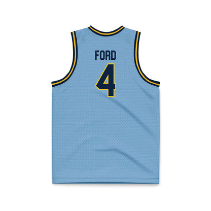 Murray State - NCAA Men's Basketball : Tristian Ford - Light Blue Basketball Jersey-1