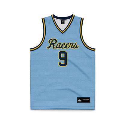 Murray State - NCAA Men's Basketball : Layne Taylor - Light Blue Basketball Jersey-0