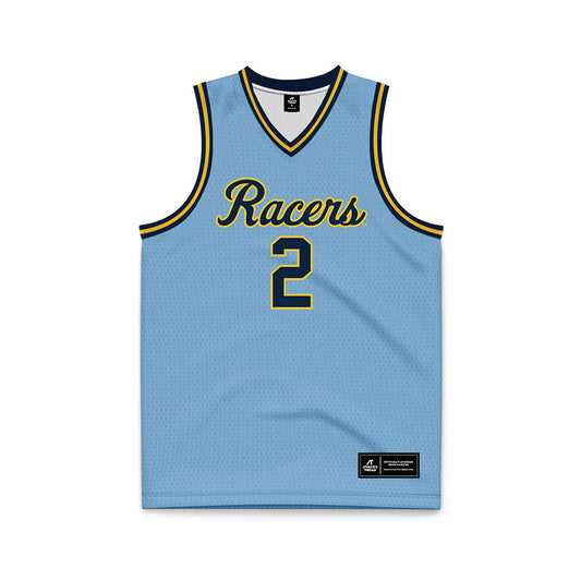 Murray State - NCAA Men's Basketball : Mathis Courbon - Light Blue Basketball Jersey-0