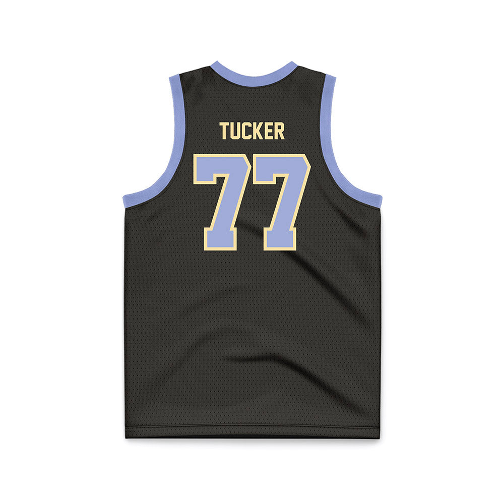 Longwood - NCAA Men's Basketball : Elijah Tucker - Black Basketball Jersey-1