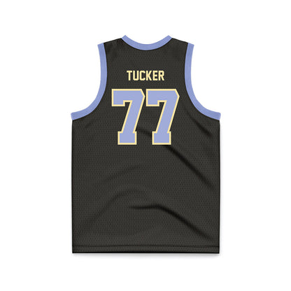 Longwood - NCAA Men's Basketball : Elijah Tucker - Black Basketball Jersey-1