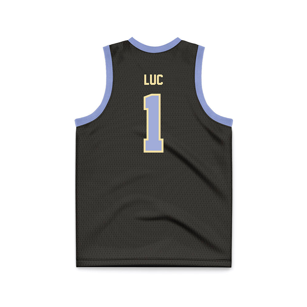 Longwood - NCAA Men's Basketball : Kyrell Luc - Black Basketball Jersey-1