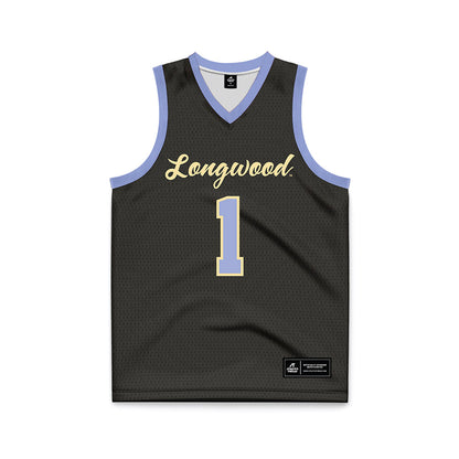 Longwood - NCAA Men's Basketball : Kyrell Luc - Black Basketball Jersey-0