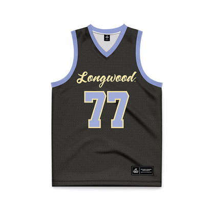 Longwood - NCAA Men's Basketball : Elijah Tucker - Black Basketball Jersey-0