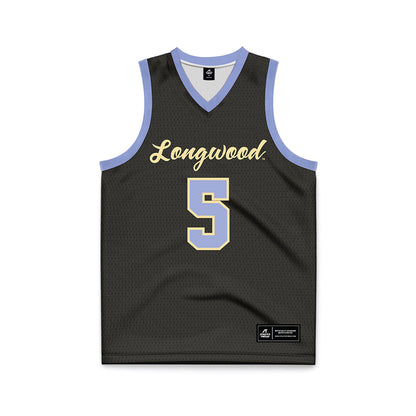 Longwood - NCAA Men's Basketball : Kadin McClurg - Black Basketball Jersey-0