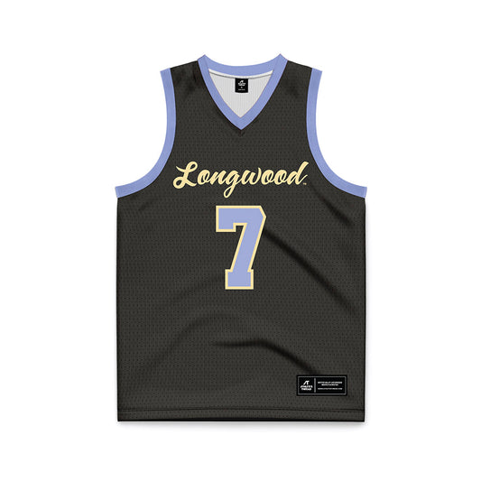 Longwood - NCAA Men's Basketball : Abu Yarmah - Black Basketball Jersey-0