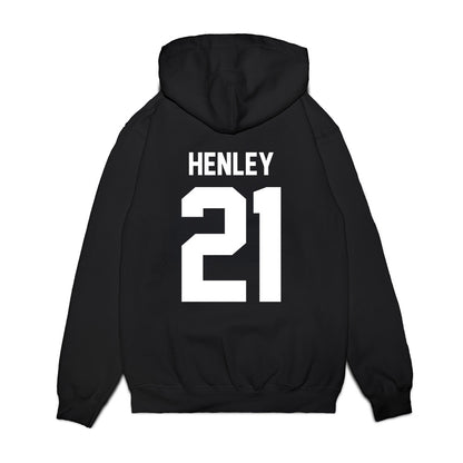 Furman - NCAA Women's Basketball : Niveya Henley - Vintage Basketball Premium Hooded Sweatshirt-1
