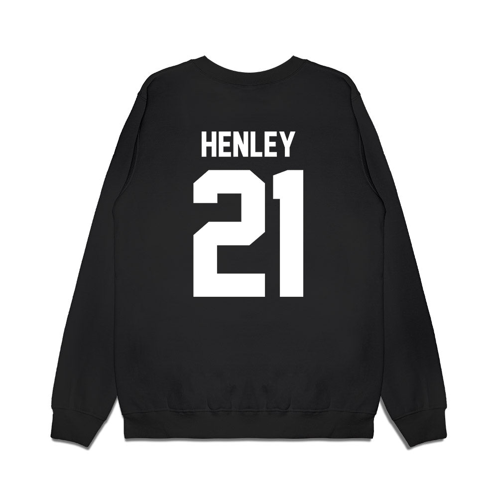 Furman - NCAA Women's Basketball : Niveya Henley - Vintage Basketball Premium Crewneck Sweatshirt-1