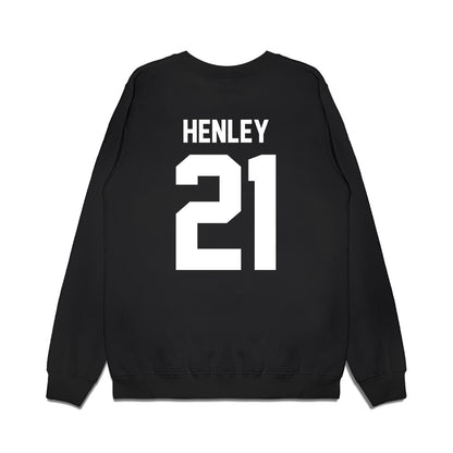 Furman - NCAA Women's Basketball : Niveya Henley - Vintage Basketball Premium Crewneck Sweatshirt-1