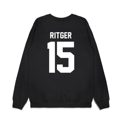 Furman - NCAA Men's Basketball : Owen Ritger - Vintage Basketball Premium Crewneck Sweatshirt-1